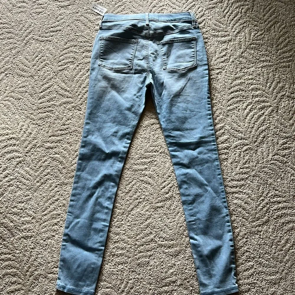NWT Old Navy Girl's Sz 14 Rockstar Super Skinny Jeggings High Rise Light Wash